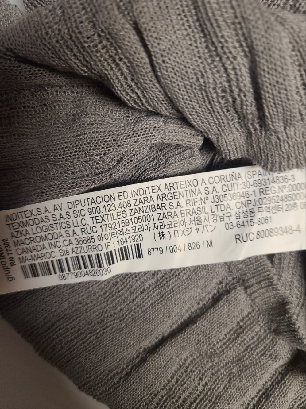 Zara Women’s Gray Knit Sweater - Classic Crewneck Size M 8779/004/826
